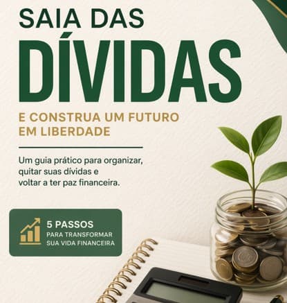 Capa do Manual Saia das Dívidas incluído no Curso Saia das Dívidas em 5 Passos da Finávia